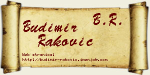 Budimir Raković vizit kartica